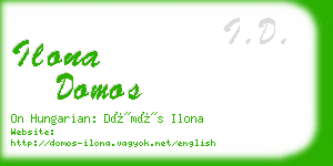 ilona domos business card
